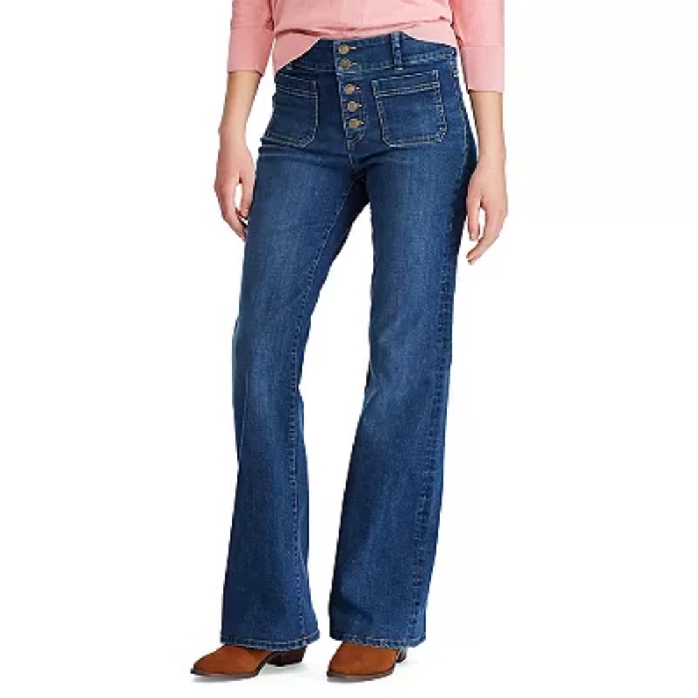 {Chaps} Women's Button-Fly Bootcut Jeans - Picture 1 of 10